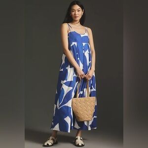 Anthropologie Printed Babydoll Smock Dress
